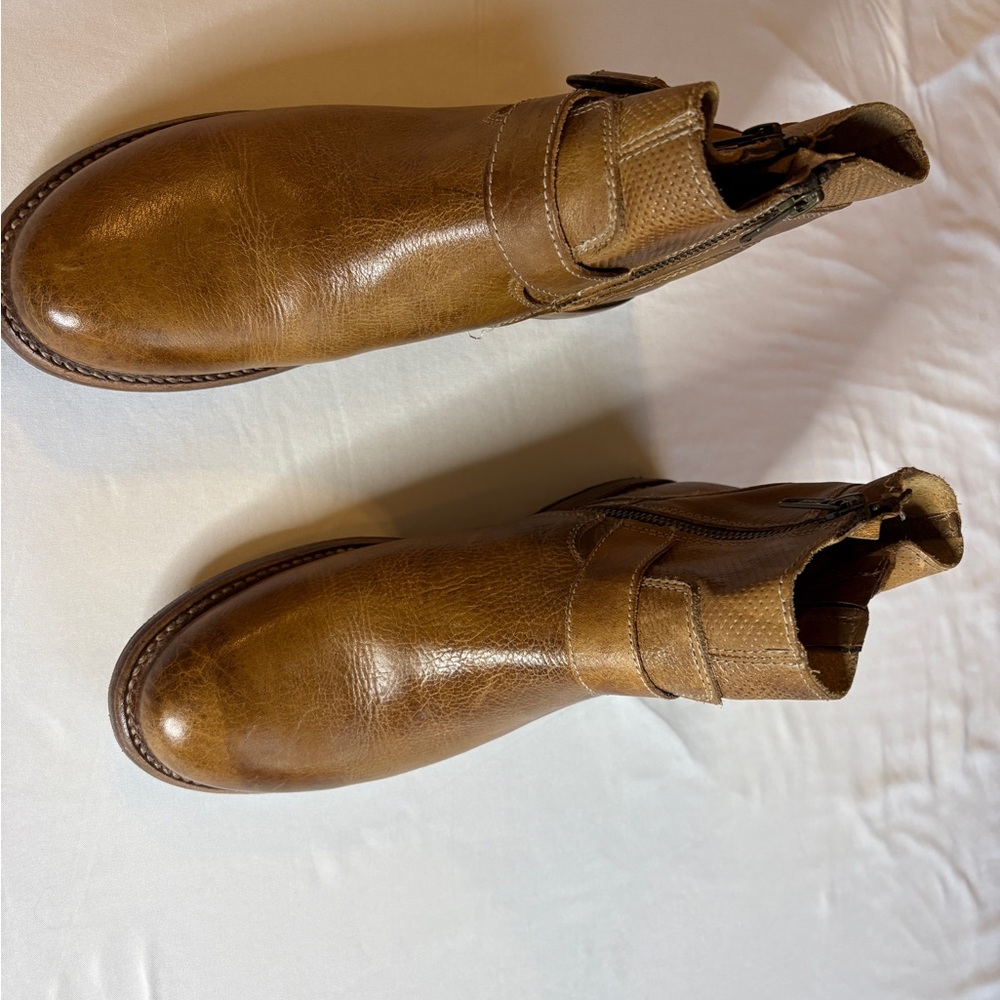 BED|STU Women’s Becca Side Zip Buckle Brown‎ Leather Chukka Boots Size 7.5